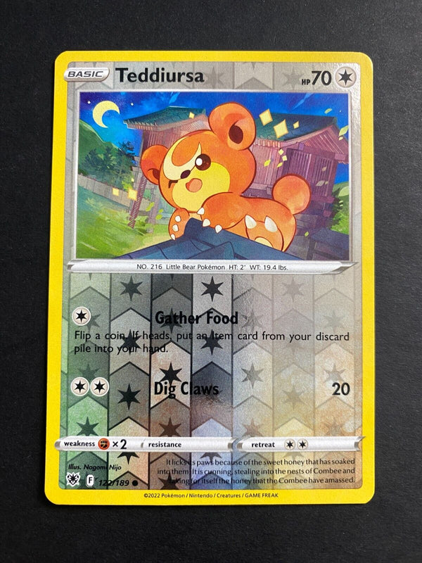 Pokemon Teddiursa 122/189 Astral Radiance Reverse Holo VLP/NM