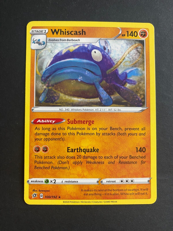 Pokemon Whiscash 100/192 Rebel Clash Rare Non Holo NM