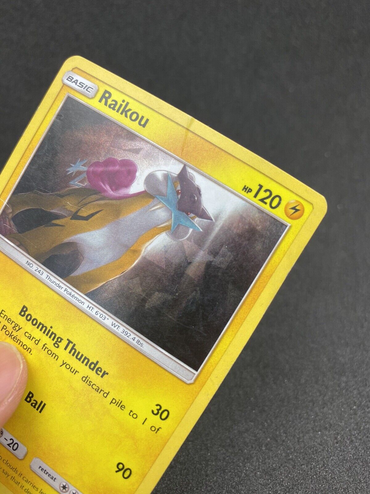 Pokemon Raikou 32/73 Shining Legends Cracked Ice Holo Rare HP