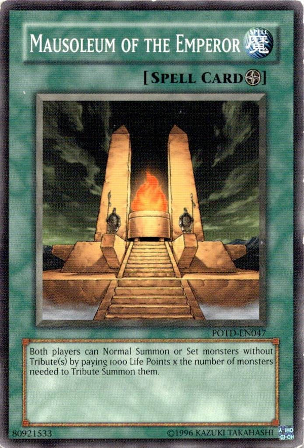 Yugioh Mausoleum of the Emperor POTD-EN047 Common Unlimited Edition HP/MP