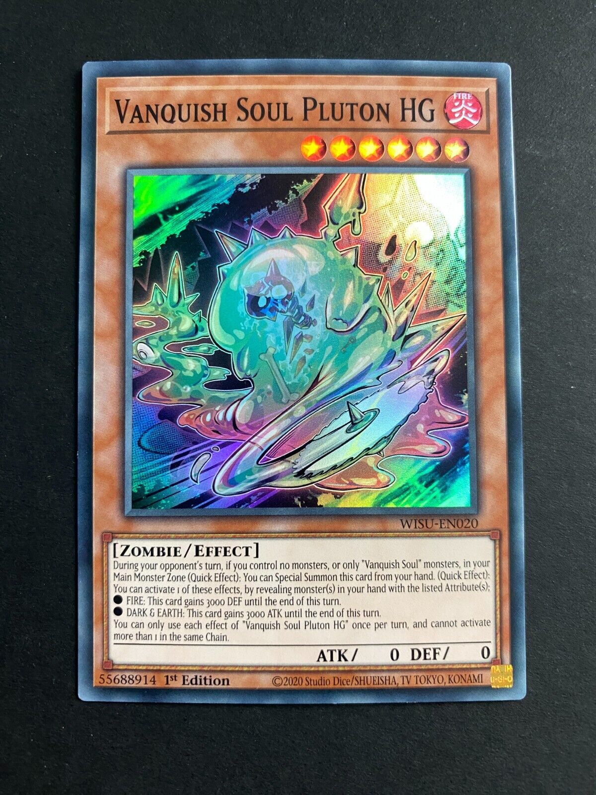 Yugioh Vanquish Soul Pluton HG WISU-EN020 Super Rare 1st Edition VLP/NM