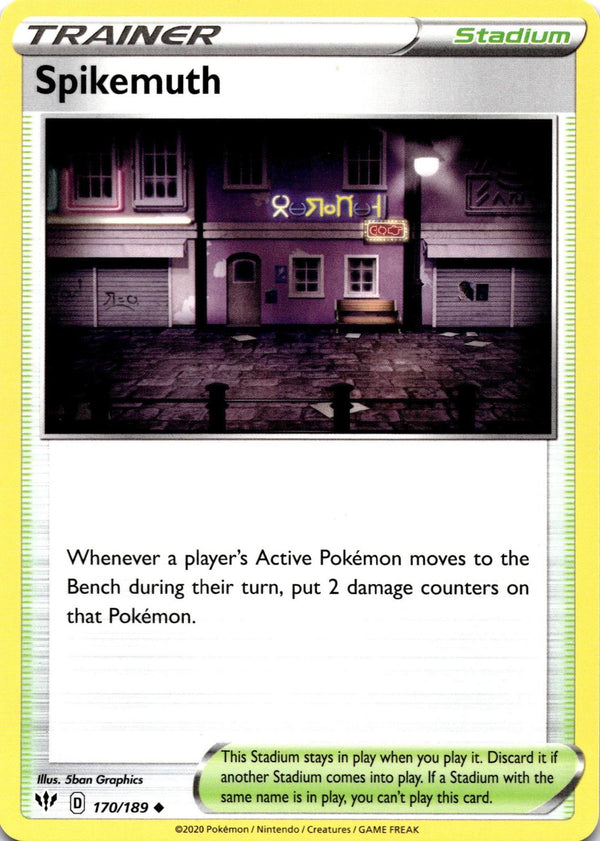 Pokemon Spikemuth 170/189 Darkness Ablaze Non Holo NM