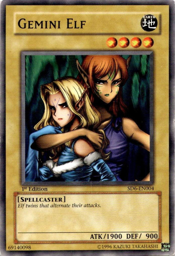 Yugioh Gemini Elf SD6-EN004 Common 1st Edition MP