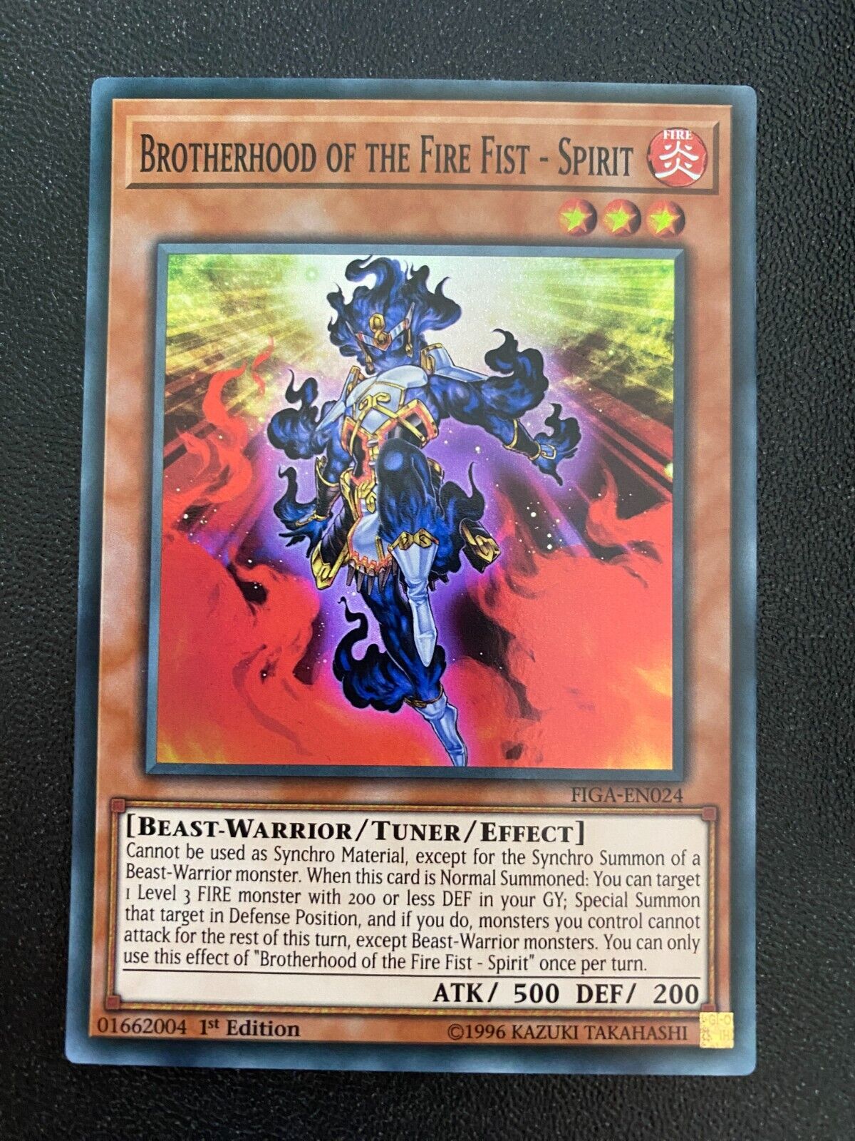 Yugioh Brotherhood of the Fire Fist - Spirit FIGA-EN024 Super Rare 1st NM/MINT