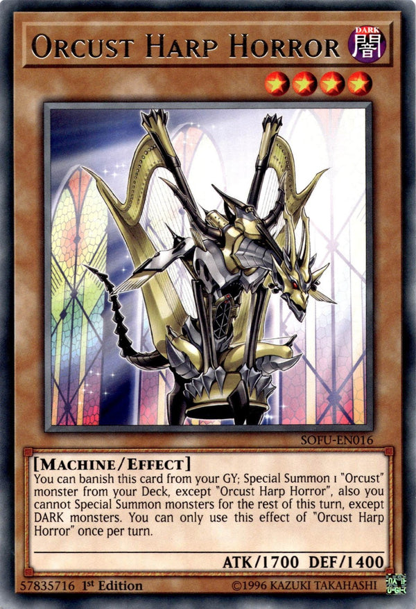 Yugioh Orcust Harp Horror SOFU-EN016 Rare 1st Edition NM