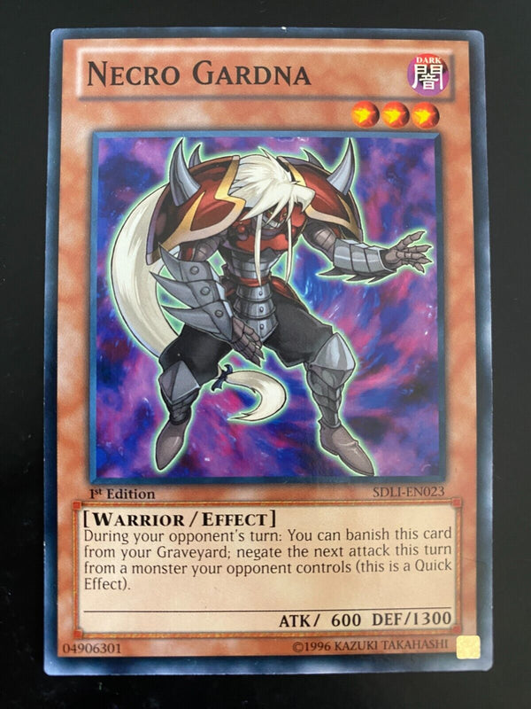 Yugioh Necro Gardna SDLI-EN023 Common 1st Edition Light Play