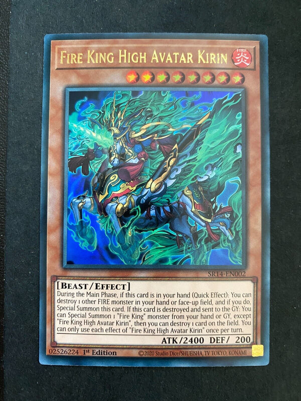 Yugioh Fire King High Avatar Kirin SR14-EN002 Ultra Rare 1st Edition NM