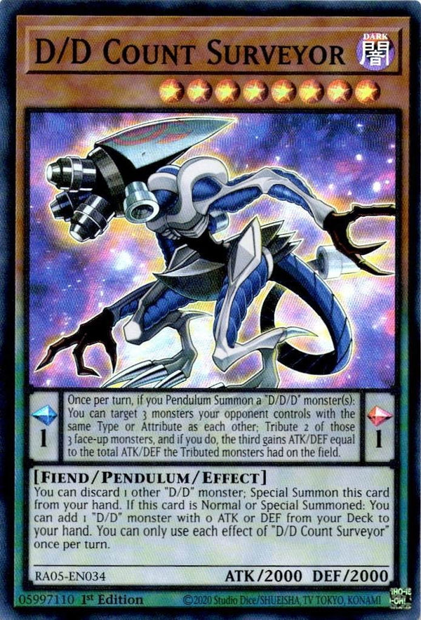 Yugioh D/D Count Surveyor RA05-EN034 NA Print Super Rare 1st Edition NM