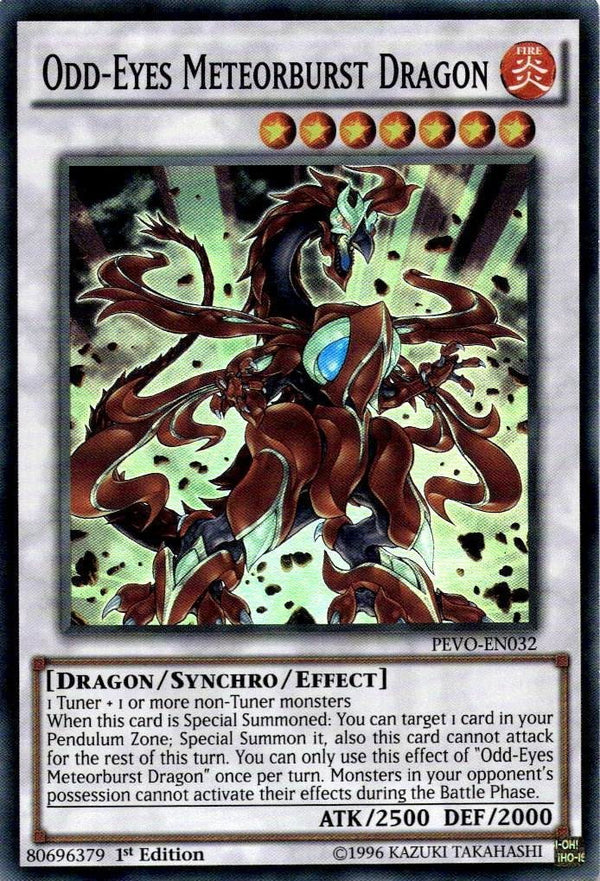 Yugioh Odd-Eyes Meteorburst Dragon PEVO-EN032 Super Rare 1st Edition NM