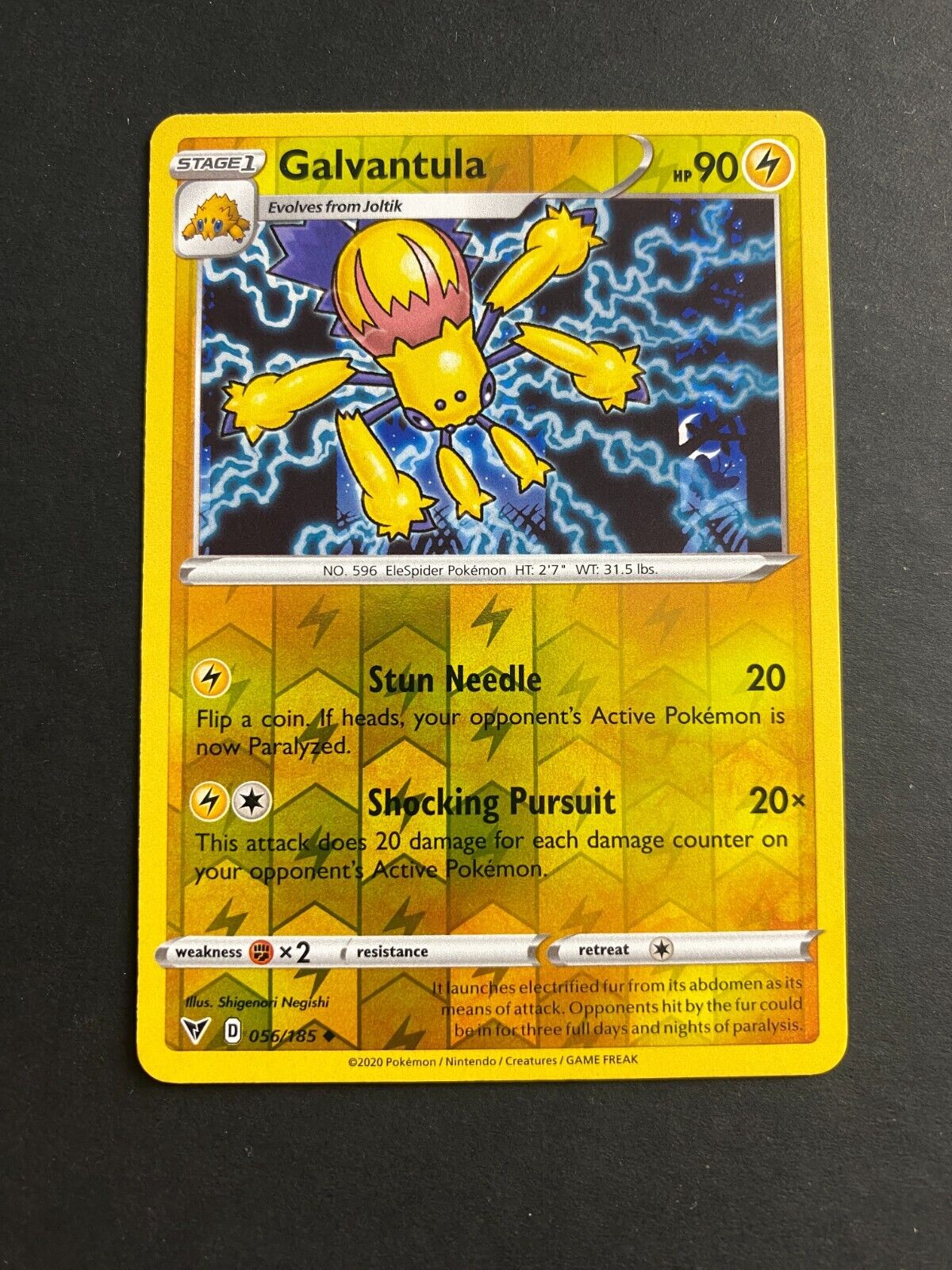 Pokemon Galvantula 056/185 Vivid Voltage Reverse Holo LP