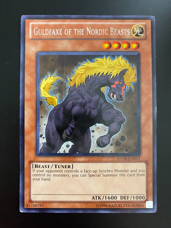 Yugioh Guldfaxe of the Nordic Beasts STOR-EN011 Rare Unlimited Edition MP