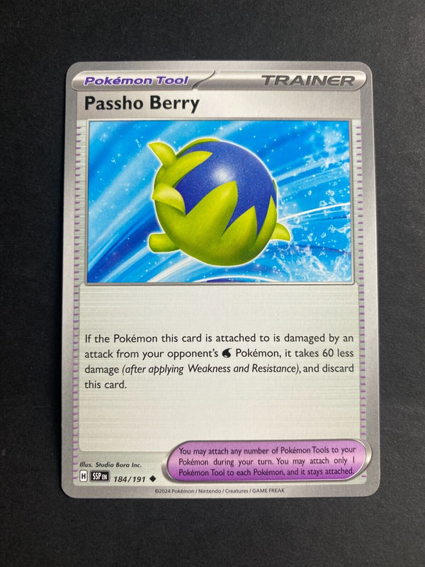 Pokemon Passho Berry 184/191 Suring Sparks Non Holo NM