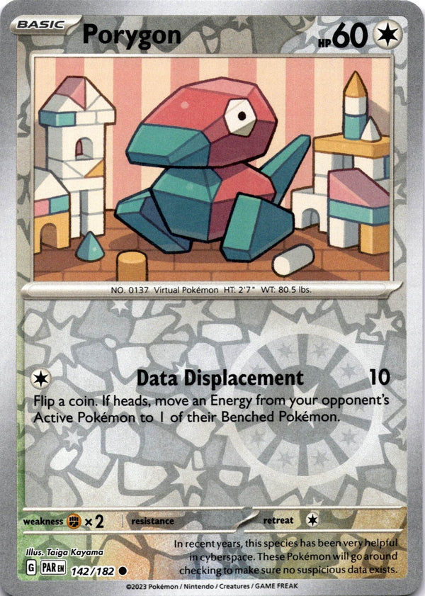 Pokemon Porygon 142/182 Paradox Rift Reverse Holo NM