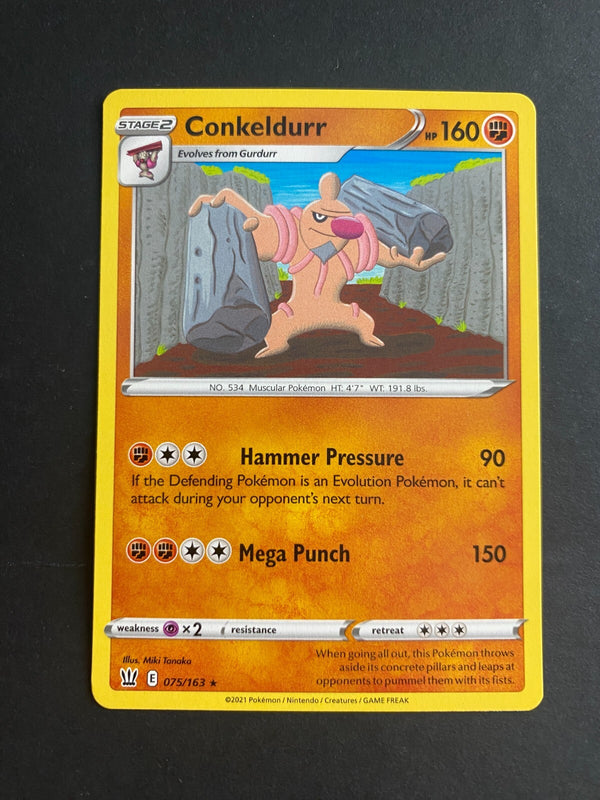 Pokemon Conkeldurr 075/163 Battle Styles Rare Non Holo NM