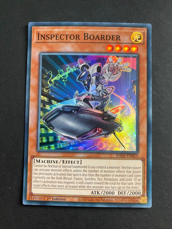 Yugioh Inspector Boarder RA01-EN010 Super Rare 1st Edition LP