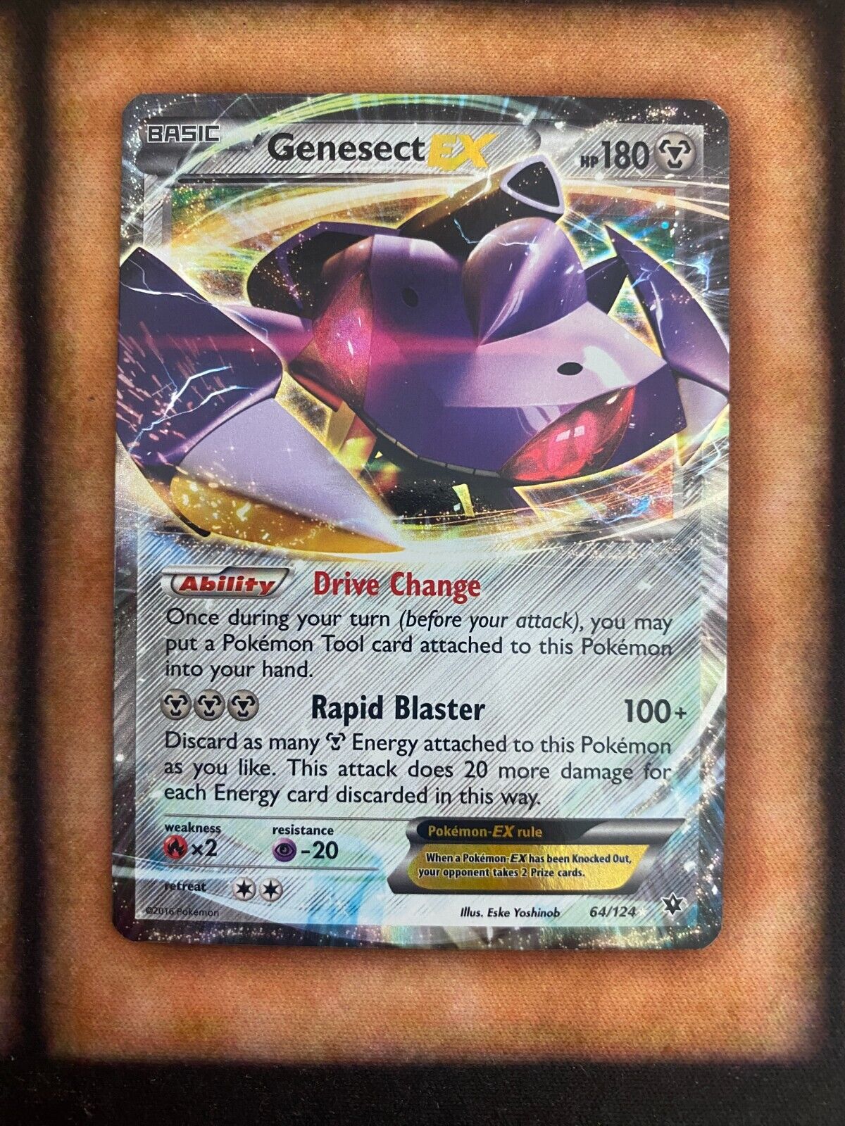 Pokemon Genesect EX 64/124 Fates Collide Full Art Holo NM/MINT