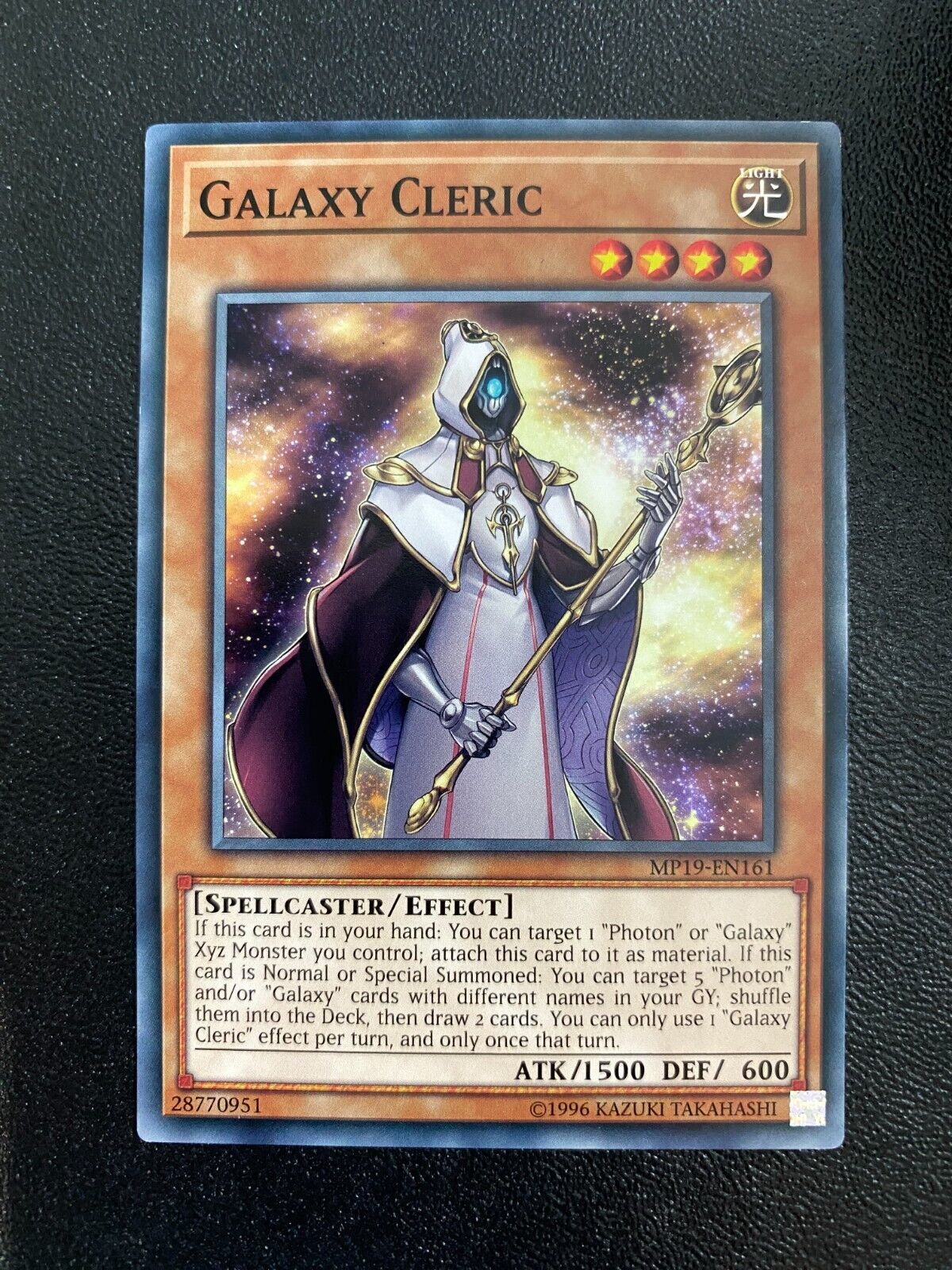 Yugioh Galaxy Cleric MP19-EN161 Common 1st Edition NM