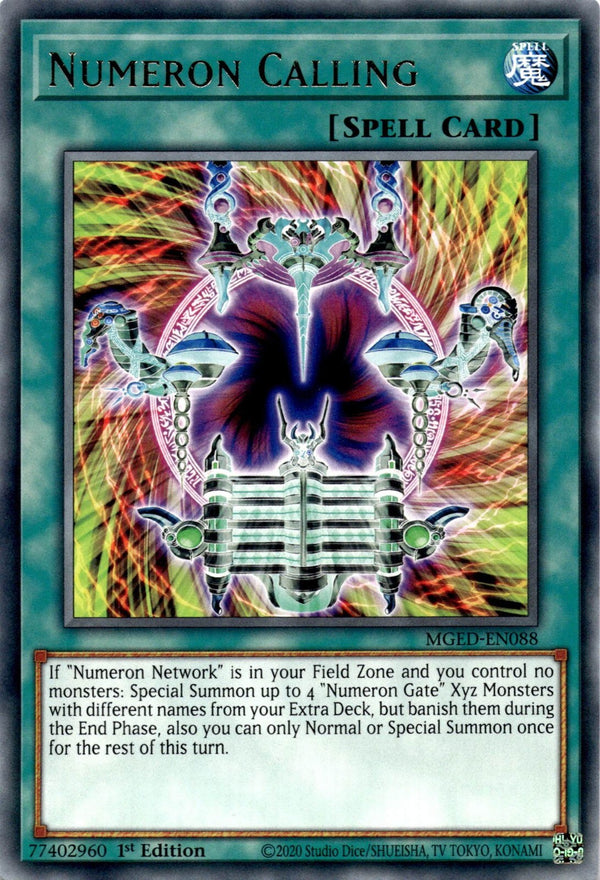 Yugioh Numeron Calling MGED-EN088 Rare 1st Edition NM