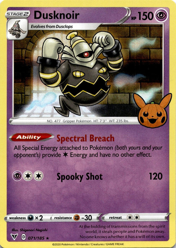 Pokemon Dusknoir 071/185 Trick or Trade 2023 Holo NM