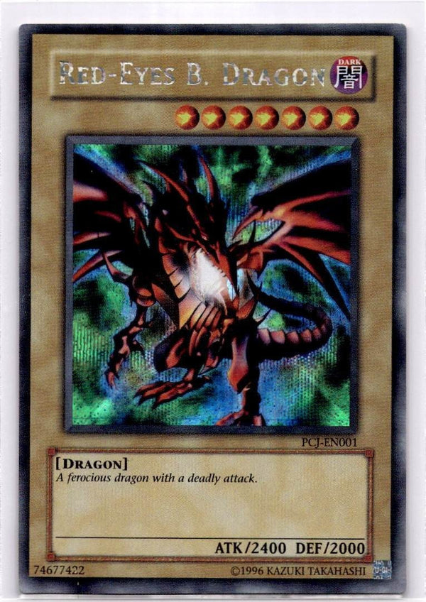 Yugioh Red-Eyes B. Dragon PCJ-EN001 Secret Rare Unlimited Edition NM