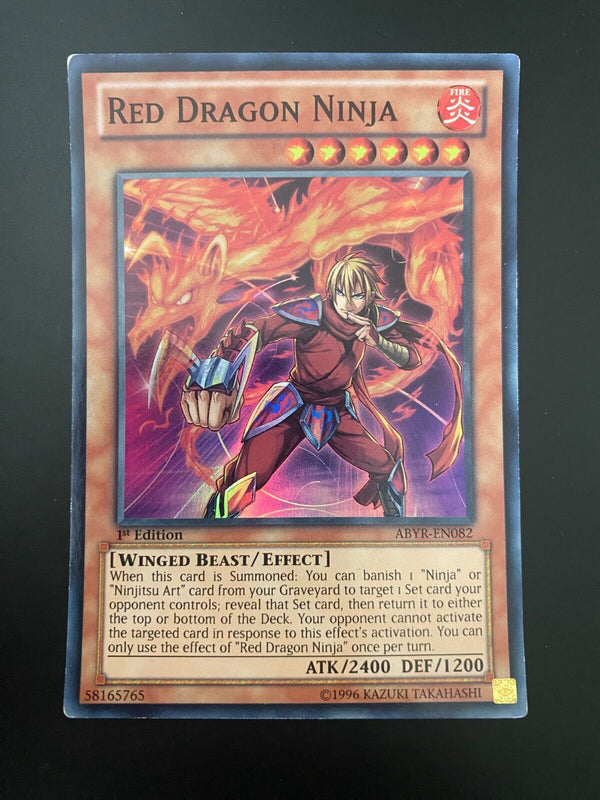 Yugioh Red Dragon Ninja ABYR-EN082 Super Rare 1st Edition MP