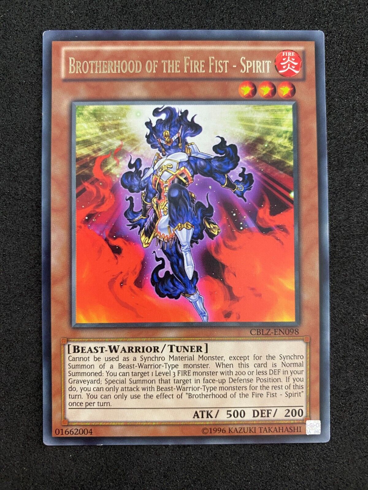 Yugioh Brotherhood Of The Fire Fist - Spirit CBLZ-EN098 Unlimited NM