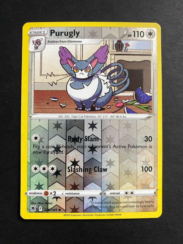 Pokemon Purugly 128/189 Astral Radiance Reverse Holo NM