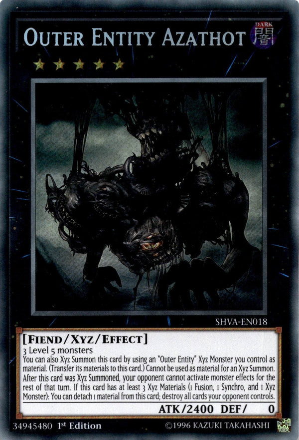 Yugioh Outer Entity Azathot SHVA-EN018 Secret Rare 1st Edition NM