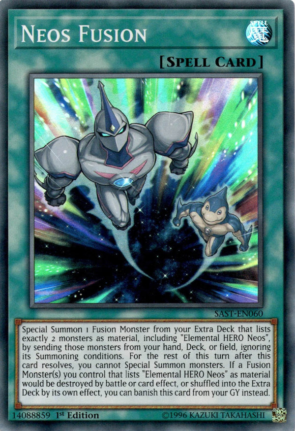 Yugioh Neos Fusion SAST-EN060 Super Rare 1st Edition NM