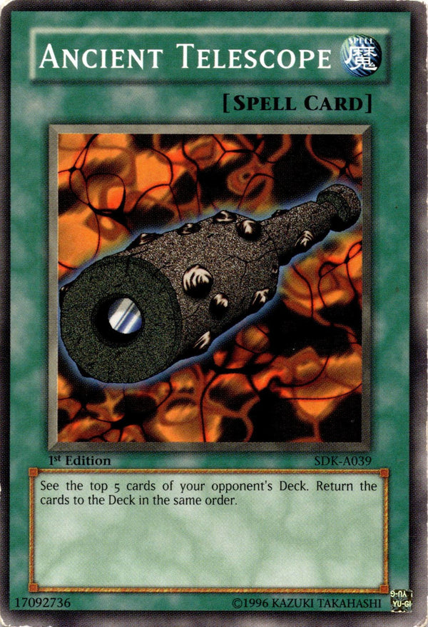 Yugioh Ancient Telescope SDK-A039 Common 1st Edition HP