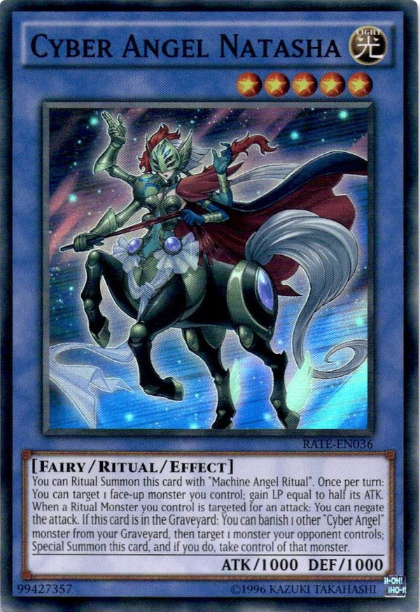 Yugioh Cyber Angel Natasha RATE-EN036 Super Rare 1st/unl Edition LP