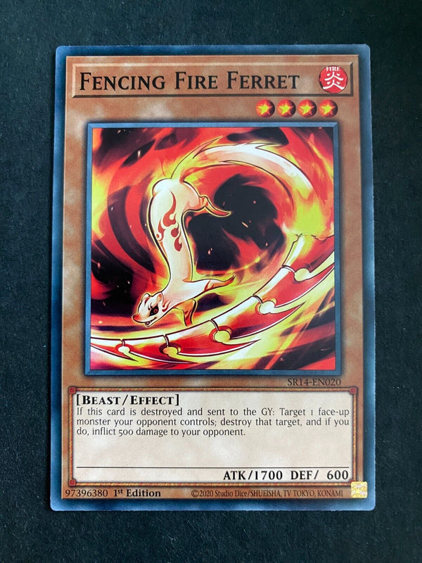 Yugioh Fencing Fire Ferret SR14-EN020 Common 1st Edition NM