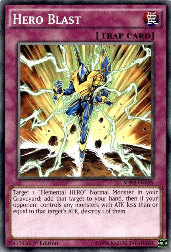 Yugioh Hero Blast SDHS-EN036 Common 1st Edition VLP/NM