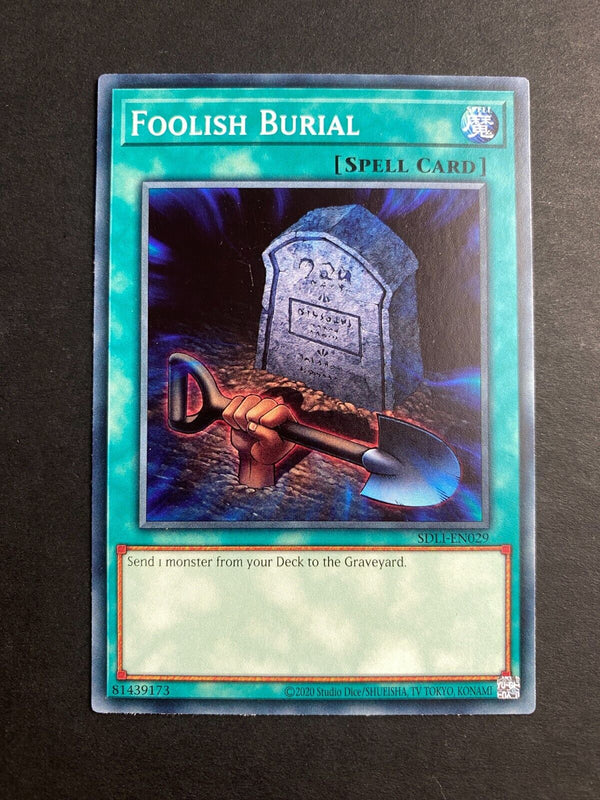 Yugioh Foolish Burial SDLI-EN029 Common Unlimited Edition NM