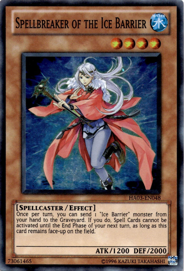 Yugioh Spellbreaker of the Ice Barrier HA03-EN048 Super Rare Unlimited Ed MP