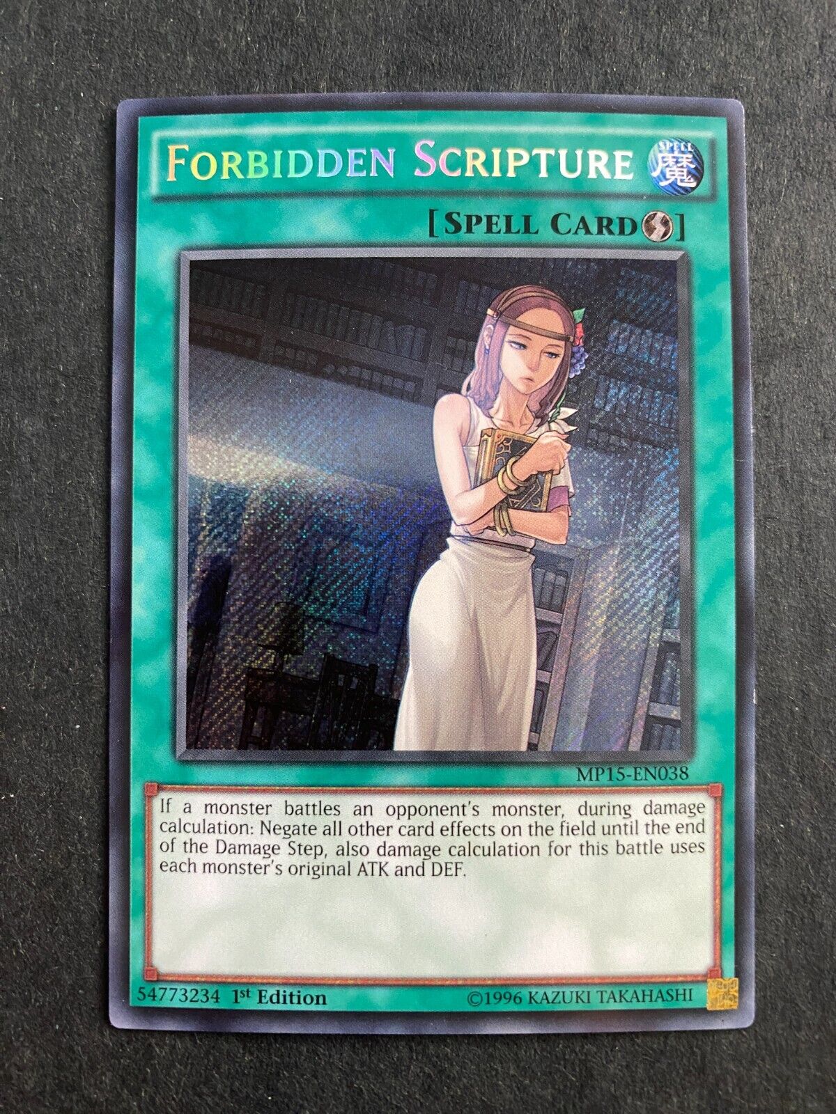 Yugioh Forbidden Scripture MP15-EN038 Secret Rare 1st Edition LP