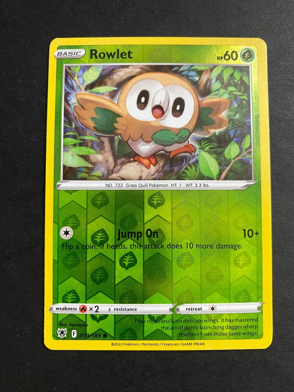 Pokemon Rowlet 019/189 Astral Radiance Reverse Holo VLP/NM