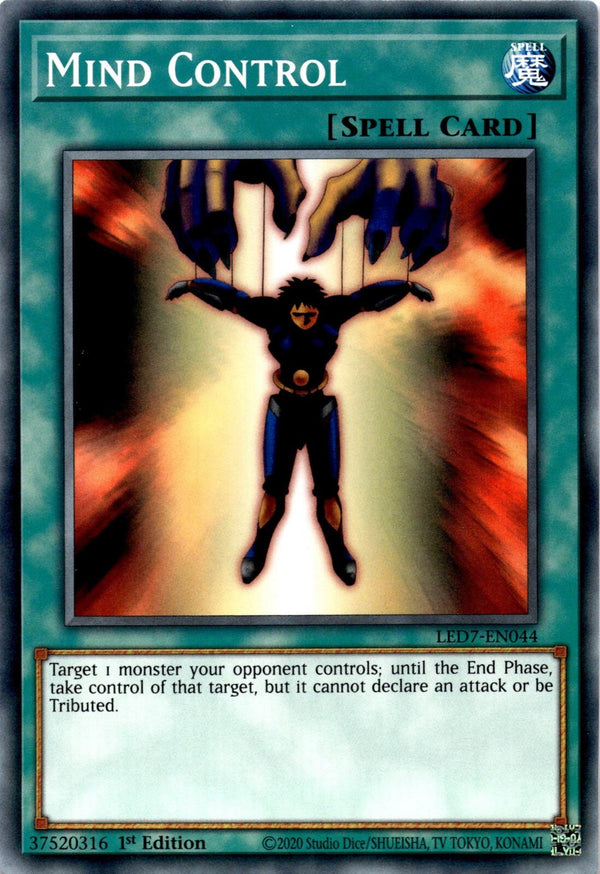 Yugioh Mind Control LED7-EN044 Common 1st Edition NM