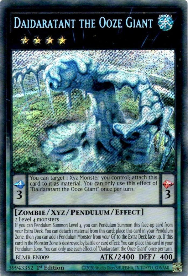 Yugioh Daidaratant the Ooze Giant BLMR-EN009 Secret Rare 1st Edition VLP/NM