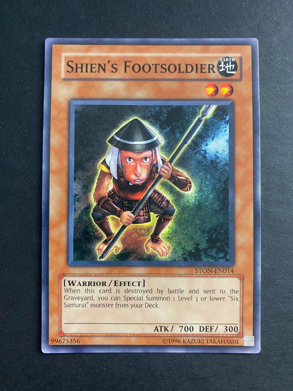 Yugioh Shien's Footsoldier STON-EN014 Common Unlimited Edition MP/LP