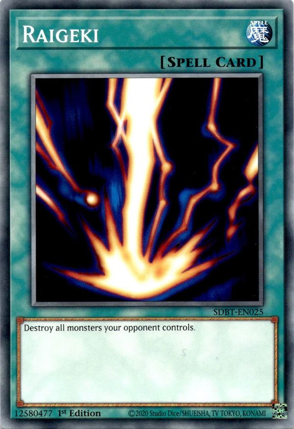 Yugioh Raigeki SDBT-EN025 Common 1st Edition NM