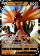 Pokemon Galarian Zapdos V 080/198 Chilling Reign Full Art Holo NM