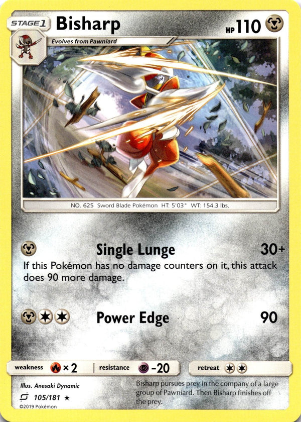 Pokemon Bisharp 105/181 Team Up Non Holo NM