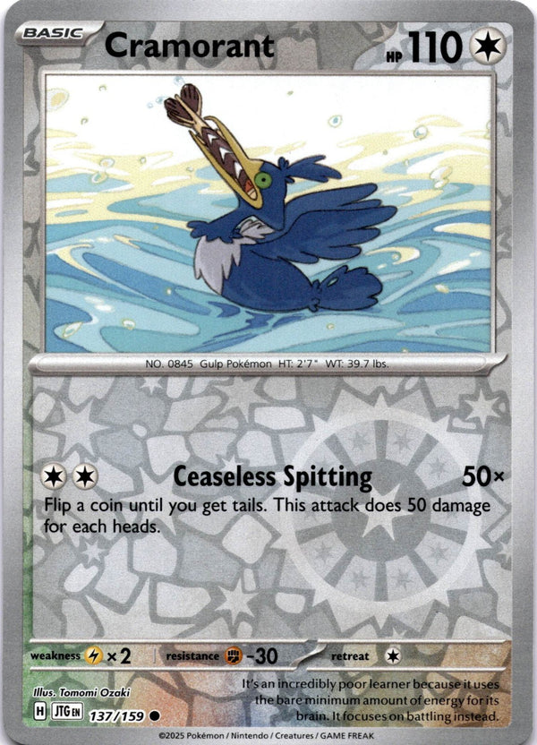 Pokemon Cramorant 137/159 Journey Together Reverse Holo NM
