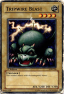 Yugioh Tripwire Beast LOB-104 (Asian English) Common 1st Edition DAMAGED