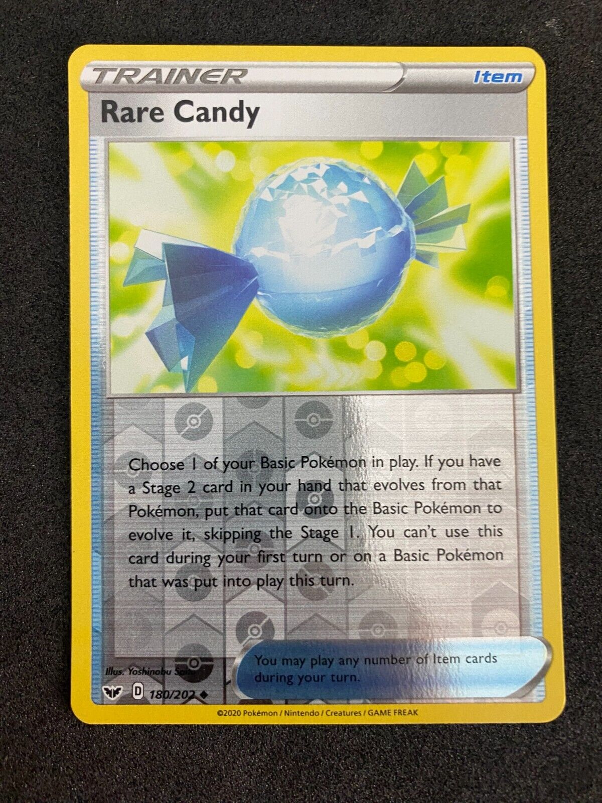 Pokemon Rare Candy 180/202 Sword Shield Reverse Holo NM-MINT