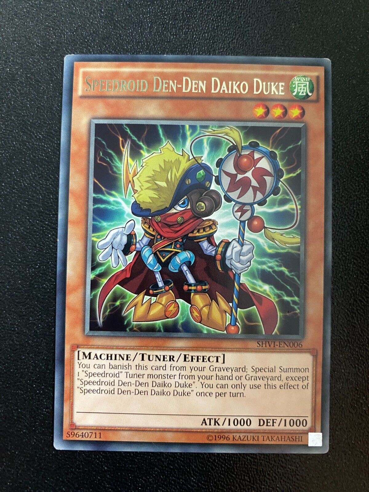 Yugioh Speedroid Den-Den Daiko Duke SHVI-EN006 Rare Unlimited Edition LP