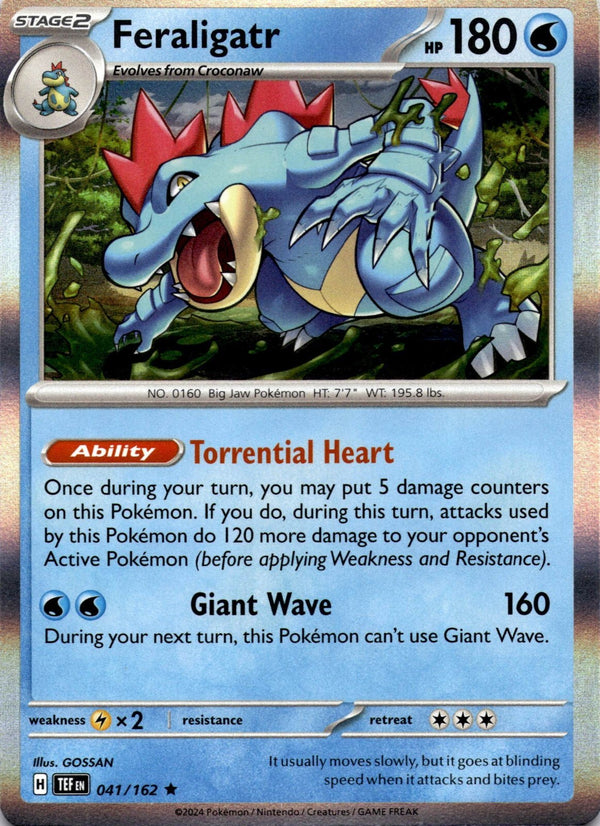 Pokemon Feraligatr 041/162 Temporal Forces Holo NM
