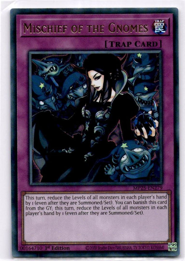Yugioh Mischief of the Gnomes MP25-EN279 Ultra Rare 1st Edition NM