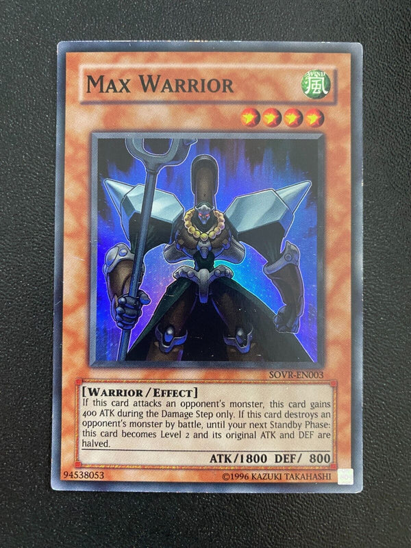 Yugioh Max Warrior SOVR-EN003 Super Rare Unlimited Edition MP